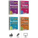 8.sınıf Lgs Tüm Dersler 36 Haftalık Ödev Föyleri Seti 4 Kitap Yar