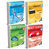 8. Sınıf Matematik, Türkçe, Fen ve Inkılap Tarihi Defterleri Seti - Seçenek 1