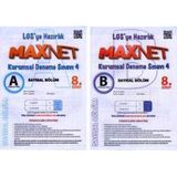 8. Sınıf Maxnet Lgs'ye Hazırlık Kurumsal Deneme Sınavı 4 Saysal Bölüm A + B Kitapçığı (2 Kitap Takım)