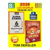 8.Sınıf Tüm Ders Lgs Genel Deneme Set-Eyted Süper Karma 6Lı+Ünlüler Acı Biber 3 Lü Deneme