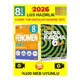 8.Sınıf Tüm Dersler Lgs 10 Farklı Deneme+Eyted 2025 8.Sınıf Lgs Süper Karma 6 Lı Deneme Set+Kalem