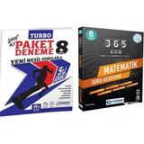 8. Sınıf Turbo 5'li Paket Deneme ve Matematik 365 Gün Soru Bankası