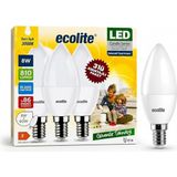 8 W LED Mum Ampul – E14 Duy, 810 Lümen, 3000K Sarı Işık, 60W Eşdeğer, 3’lü Paket, Opal Dekoratif Ampul, Dimmer Uyumlu Değil,%86 Enerji Tasarrufu, 99X37 mm (Sarı)