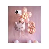 8 YAŞ ÇİÇEK KEDİ BALON DEMETİ DOĞUM GÜNÜ SÜSÜ DOĞUM GÜNÜ PARTİ SETİ