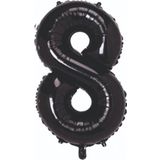 8 Yaş Siyah Folyo Balon 34 INC 76 CM
