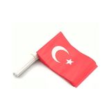 80 Adet Çubuklu Kağıt Türk Bayrağı Çıtalı Sopalı Ayyıldız Baskılı Bayrak