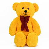 80 cm Dev Pelüş Ayıcık,Papyonlu Ayı,Sevgiliye Hediye Ayıcık,Büyük Boy Ayı (Sarı)