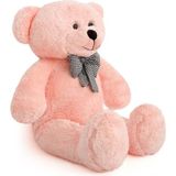 80 cm Dev Pelüş Ayıcık,papyonlu Peluş Ayı,yumuşak ve Sevimli Büyük Boy Oyuncak Ayı,sarılmalık Papyonlu Ayıcık,sevgiliye Hediye (Pembe) - Çok Renkli