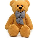 80 cm Dev Pelüş Papyonlu Ayı,peluş Ayı,yumuşak ve Sevimli Büyük Boy Oyuncak Ayıcık,sarılmalık Papyonlu,sevgiliye Hediye(Kahverengi) - 01-Mavi
