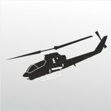80 cm Helikopter Folyo Sticker