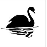 80 cm Kuğu Folyo Sticker