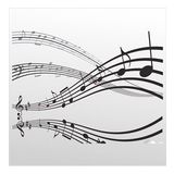 80 cm Müzik Notaları Folyo Sticker