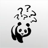 80 cm Panda Folyo Sticker