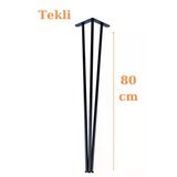 80 Cm Petek Üstü Raf & Dresuar Ayağı Metal Profil Boru Firkete Ayak Yüksek Bar Masası - Pingolu