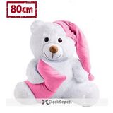 80 cm Yastıklı Uyku Arkadaşı Peluş Ayıcık (%100 Yerli Üretim)