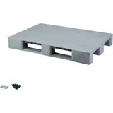 80 x 120 x 15 cm 3 Kızaklı 14 kg Gri Üzeri Kapalı (Pullu) Plastik Palet