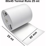 \80 x 25 M Termal Adisyon Rulosu 10"\'lu Paket - 80 x 25 m - 10'lu\