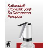 8000 mAh USB Şarjlı Su Pompası | Tek Tuşla Başlat/Durdur | Cam Damacana Uyumlu | Enerji Tasarruflu 4