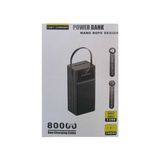 80000 Mah Powerbank Ios Android Uyum Ekranlı Type C Mikro USB Lightning Çıkışlı - Siyah