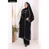 8001-1 Biyeli Pantolonlu Tunik Takım Şal Siyah