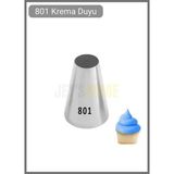 801 Yuvarlak Desen Krema Duyu Büyük Boy Pasta Duyu Paslanmaz Çelik Krema Torbası Ucu 2.4X6.5x4.5 Cm