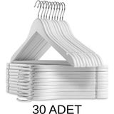 808 Studio Beyaz Ahşap Askı 30 Adet – Elbise & Gömlek Askısı
