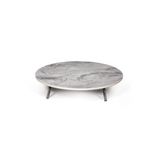 80cm Katlanabilir Metal Ayaklı Sofra Mermer Desen Yer Sofrası Masa Geleneksel Sağlıklı Yemek Sofra