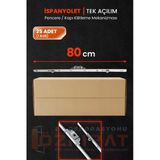 80cm Tek Açılım İspanyolet – PVC Pimapen Kapı Pencere Kilidi – (25 Adet)