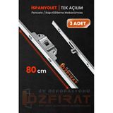80cm Tek Açılım İspanyolet – PVC Pimapen Kapı Pencere Kilidi – (3 Adet)