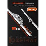 80cm Tek Açılım İspanyolet – PVC Pimapen Kapı Pencere Kilidi – (5 Adet)
