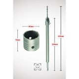 80mm Beton Duvar Delme Panç + Sds-plus 350mm Uzun Adaptörlü