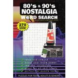 80s & 90s Nostalgia Word Search: Word searches with easy to read puzzles about Retro & Nostalgia – 80s & 90s pop culture, vintage fashion, old tech and more! 270 hidden words, solutions included!