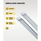 80W Beyaz Kristal LED Bant Armatür 3200K Sarı Işık - 3200K - Gün Işığı