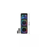 80W Çift Mikrofonlu 12X2 Woofer Ledli Bluetooth Hoparlör Bts-160