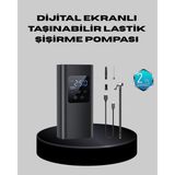 80W Kablosuz Dijital Ekranlı Taşınabilir Lastik Şişirme Pompası Nemere - 1 - Renkli