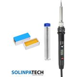 80W LCD Dijital Kalem Havya Lehim ve Pasta Dahil Profesyonel Set - Seçenek 1