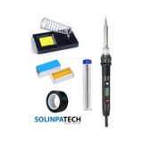 80w Lcd Ekranlı Isı Ayarlı Kalem Havya Sıcaklık Ayarlanabilir Lehim Makinası Lehim Stand Bant Pasta