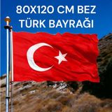 80X120 cm Bez Türk Bayrağı **kaliteli Kumaş Malzeme**