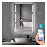 80x120(h) cm Bluetoothlu Buğu Çözücülü Dokunmatik Işıklı Kumlamalı Banyo Aynası