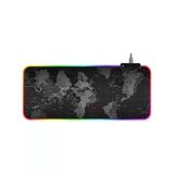 80X30 Cm Dünya Desenli Rgb Led Işıklı Gaming Mouse Pad, Kaymaz Taban