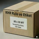 80X30 Mt Termal Pos Rulosu 330 Adet (1 Koli) Yüksek Kaliteli Adisyon Fişi