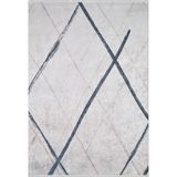 80x300 cm Sekiz Bej Çizgili Yün El Dokuma Modern Geometrik Etnik Eskitme Desenli Boho Oturma Odası Salon Yolluk Koridor Mutfak Halısı