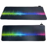 80X30CM Büyük Boy Xxl Ritim Desenli Mousepad Rgb LED Işıklı Gaming Gamer Oyuncu Mouse Pad - standart