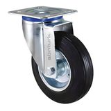 80x30mm Araba Tekeri Çelik Jantlı Bilyalı Döner Tablalı Sanayi tipi Dolgu Çok Amaçlı Sağlam Tekerlek
