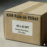 80x40 MT Termal Pos Rulosu 210 Adet (1 Koli) Yüksek Kaliteli Adisyon Fişi