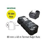 80x40 Termal Rulo Adisyon Yazarkasa Pos Fiş Bilgi 80 40 Yemek Fişi Termal Rulosu 1paket 10rulo