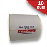 80X50 Termal Etiket | 10 Rulo Barkod Etiketi