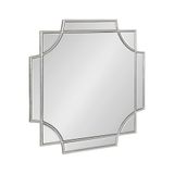 80x80 Asimetrik Duvar Dekor Aynası/Duvar Aynası/Konsol Aynası/Estetik Ayna Gümüş 80 x 80