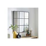80x95 Çok Bölmeli Ayna/Dekor Ayna/Siyah Çerçeveli Ayna/Bizoteli Ayna Siyah 80 x 950