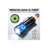 8+1 Led Şarjlı Çantalı Cree Q8 + Xpg Led Mıknatıslı El Feneri 7 Modlu Watton 623